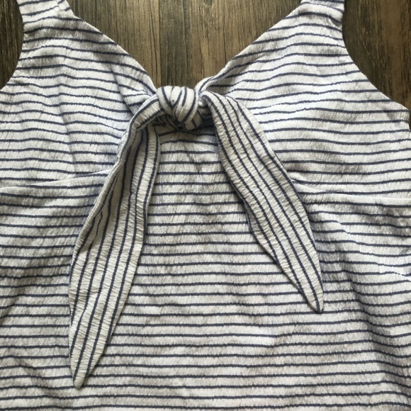 Lucky Brand Striped Tie Front Top - Picture 4 of 5